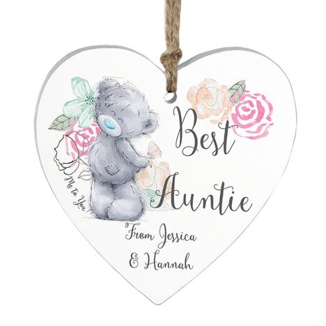 Personalised Me to You Floral Wooden Heart Decoration £9.99